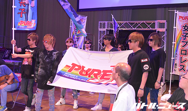 元・JWPの選手たちが新団体PURE-Jを旗揚げ！シングルを受けて立った里村明衣子と堀田祐美子が檄！ホストとコラボ！
