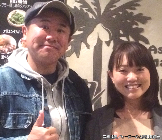 ヒーローの力のゲストに決まったシンガーの小澤綾子さんとプロデューサーのSUWA
