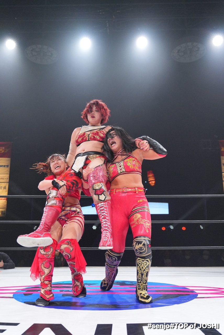 舞華 仙女がスターダムとの抗争で激勝！【赫覚醒】岩田美香＆高瀬みゆきが【杯 High Mate】舞華＆HANAKOを撃破しセンダイガールズワールドタッグ王座防衛！(バトル・ニュース)  - goo ニュース